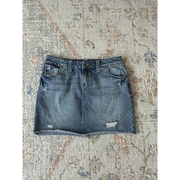 Apt. 9 Dresses & Skirts - Distressed 100% Cotton Apt 9 Mini Skirt-Size 6-Streetwear Y2K Skater Girl